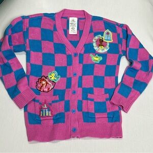 Disney checkerboard cardigan